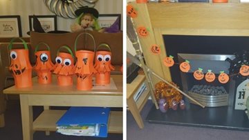 Halloween arts and crafts at Stockport care home